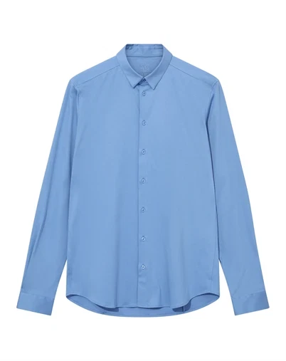 Mos Mosh Gallery - MMGMarco Jersey Skjorte - Silver Lake Blue